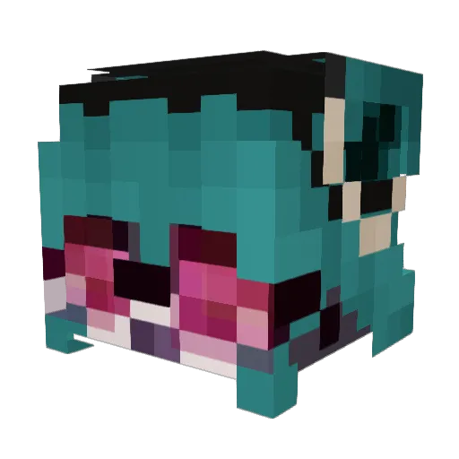 Driples Minecraft avatar head, 3D render
