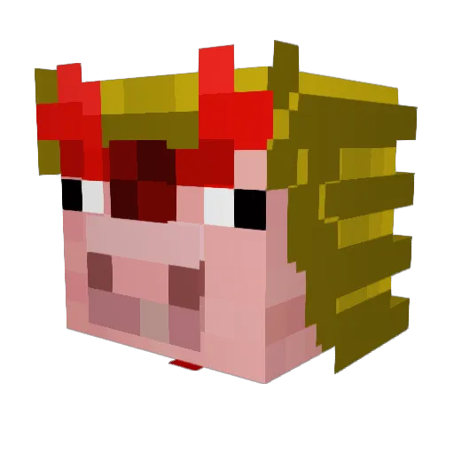 DrippCheck Minecraft avatar head, 3D render