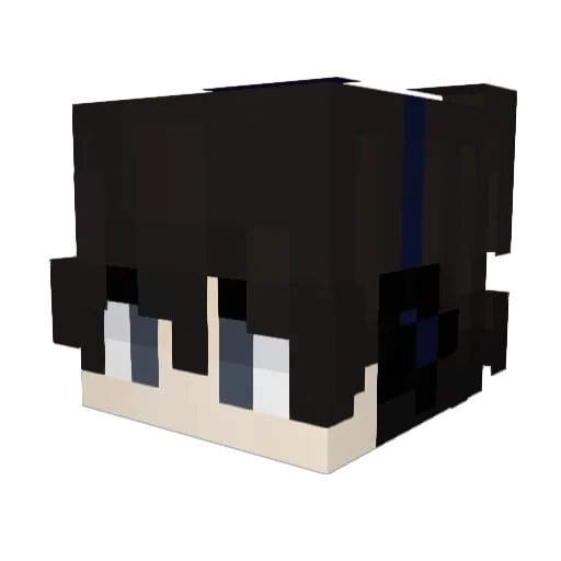 Dripping Minecraft avatar head, 3D render