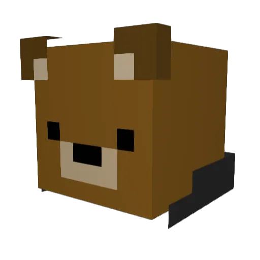 DrippyBear44 Minecraft avatar head, 3D render