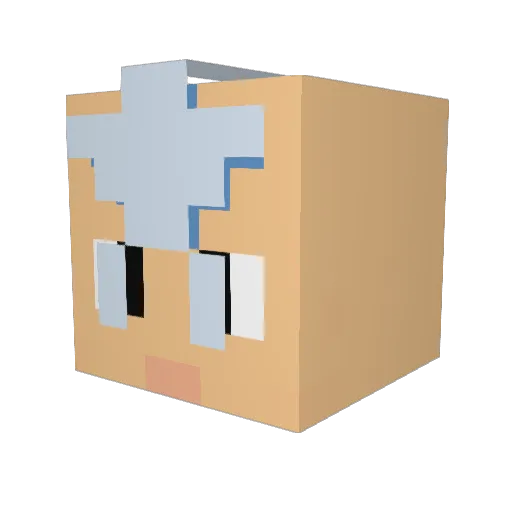 DrippyG Minecraft avatar head, 3D render