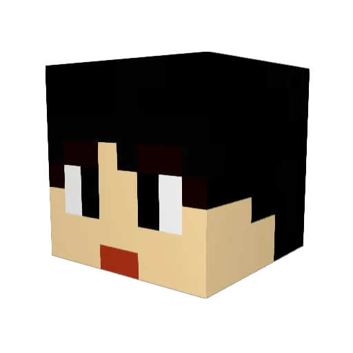 DrippyNg Minecraft avatar head, 3D render