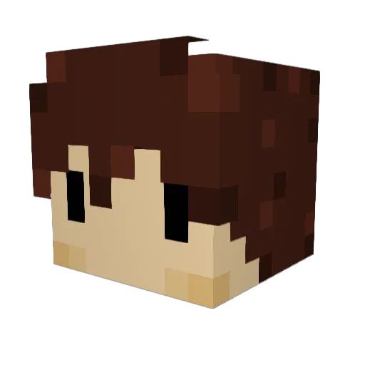 DrippyPaste Minecraft avatar head, 3D render