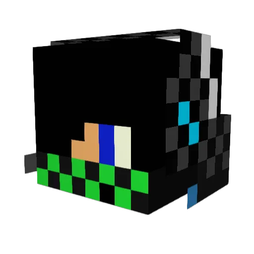 DrippySVK Minecraft avatar head, 3D render
