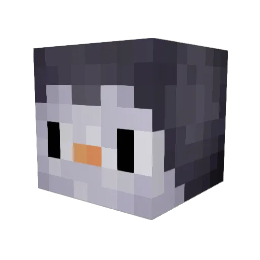 Drippy_Penguin1 Minecraft avatar head, 3D render