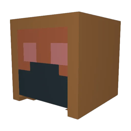 Drippydrub Minecraft avatar head, 3D render