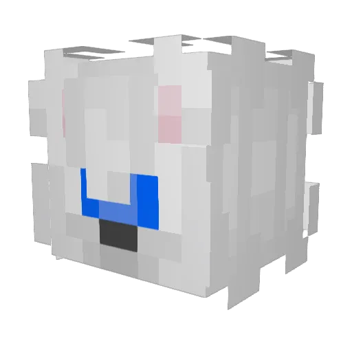 Dripsia Minecraft avatar head, 3D render