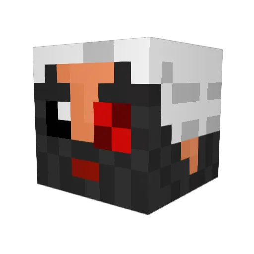 DrivHusPlante Minecraft avatar head, 3D render
