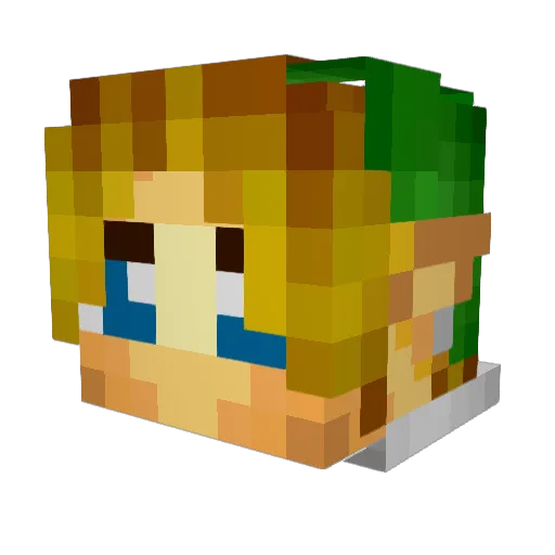Drivco Minecraft avatar head, 3D render