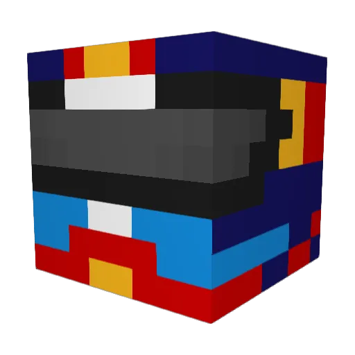 DriveXTV Minecraft avatar head, 3D render