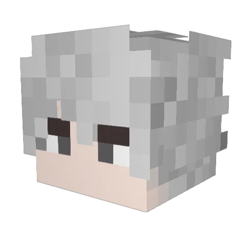 DrivenOver Minecraft avatar head, 3D render