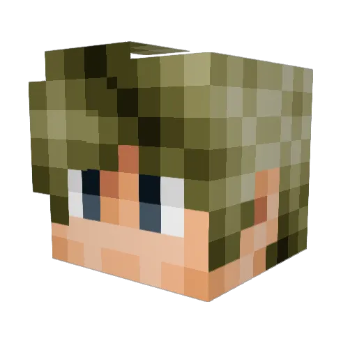 DrivenSanta Minecraft avatar head, 3D render