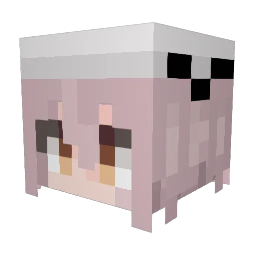 Driver Minecraft avatar head, 3D render