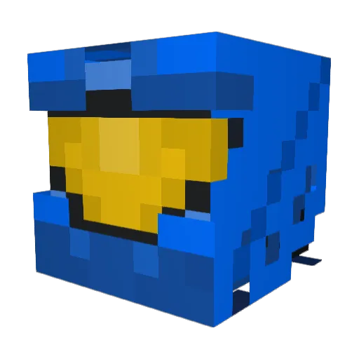 DriverGreen Minecraft avatar head, 3D render