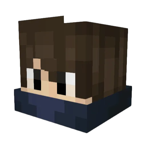 Drives Minecraft avatar head, 3D render