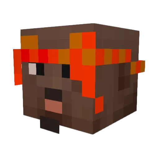 Drix08 Minecraft avatar head, 3D render