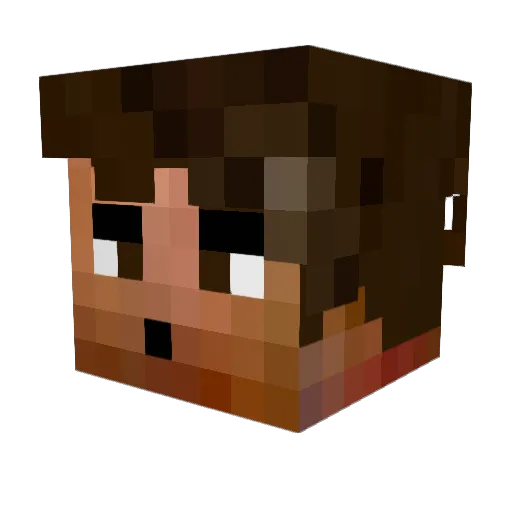 Drixco Minecraft avatar head, 3D render