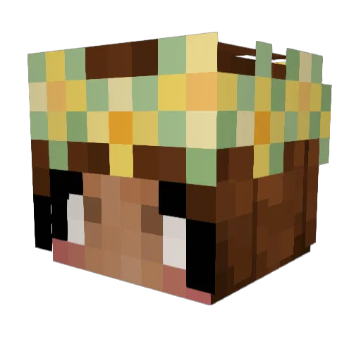 Drizian Minecraft avatar head, 3D render