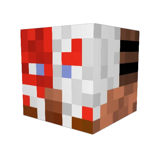 DrizzienTP Minecraft avatar head, 3D render