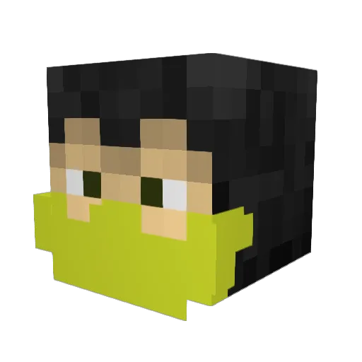 DrizzleFrizzle Minecraft avatar head, 3D render