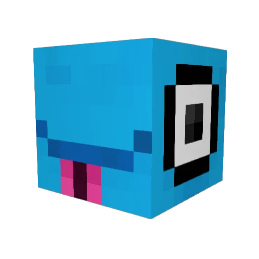 Drizzlek Minecraft avatar head, 3D render