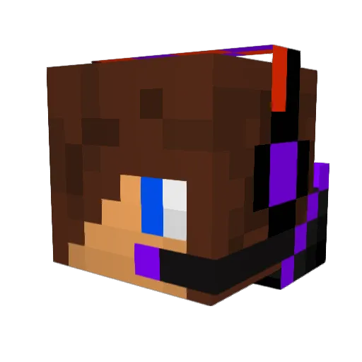 Drizzzy Minecraft avatar head, 3D render