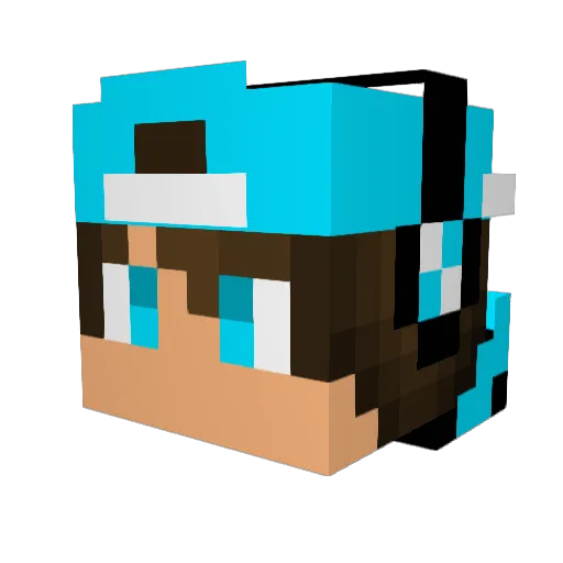 Drjoon Minecraft avatar head, 3D render