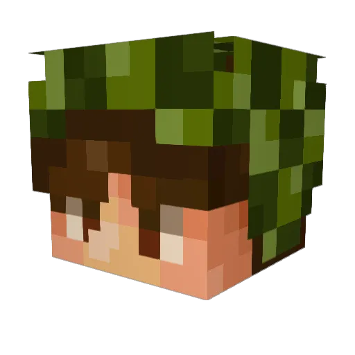 DrkAtlas Minecraft avatar head, 3D render
