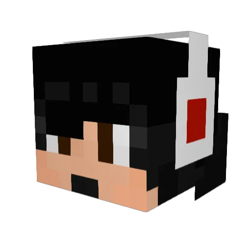DrkCloak Minecraft avatar head, 3D render