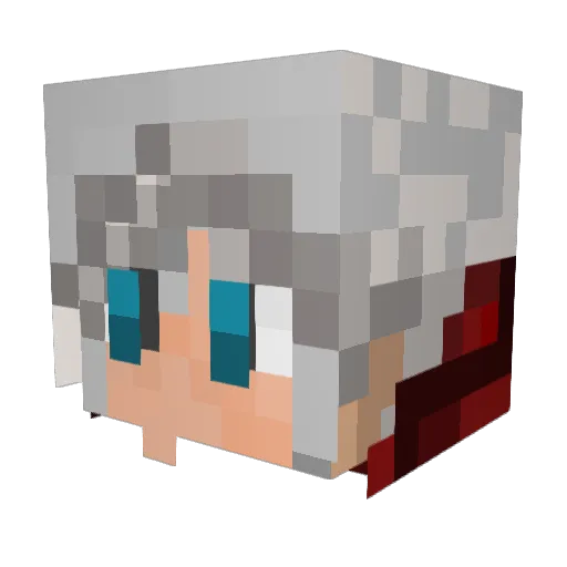 DrkDante Minecraft avatar head, 3D render