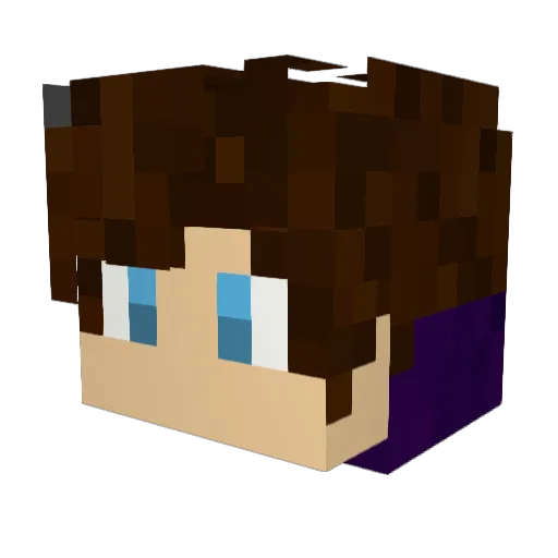 DrkiBRT Minecraft avatar head, 3D render