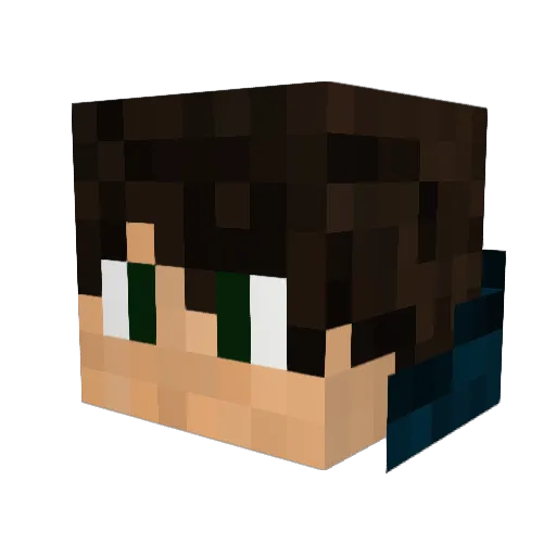 Drkott Minecraft avatar head, 3D render