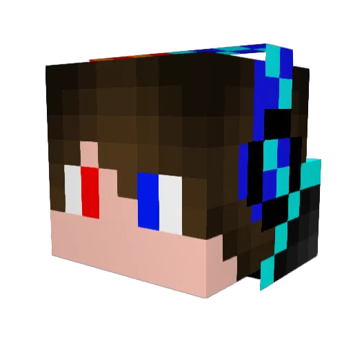 Drlllll Minecraft avatar head, 3D render