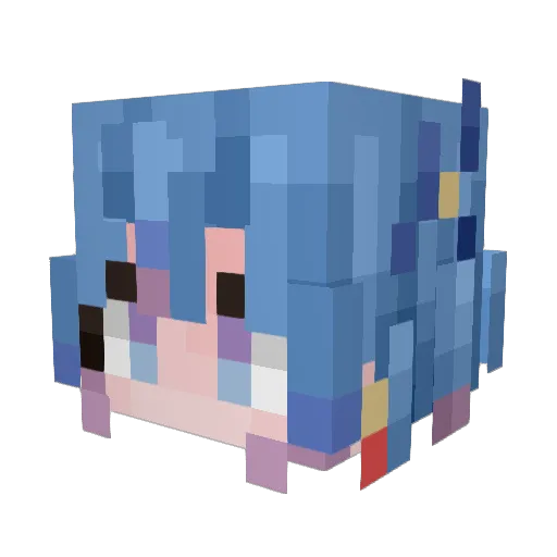 Drmingyu Minecraft avatar head, 3D render
