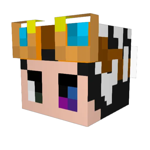 Drmuffin_ Minecraft avatar head, 3D render