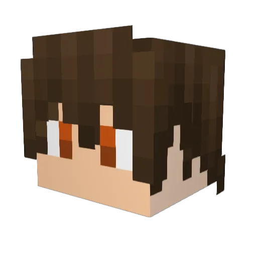 DroTooCold Minecraft avatar head, 3D render