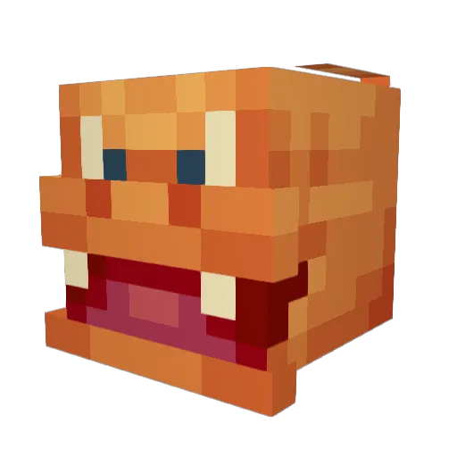 DroWroW Minecraft avatar head, 3D render