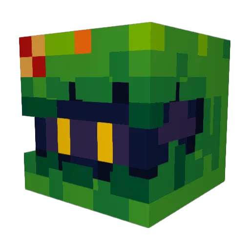 Drocix Minecraft avatar head, 3D render