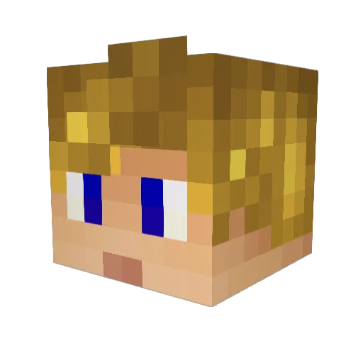 Drodz Minecraft avatar head, 3D render