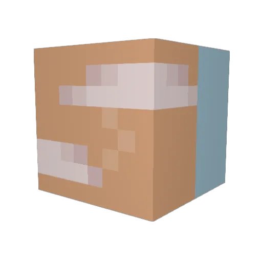 Droef3 Minecraft avatar head, 3D render