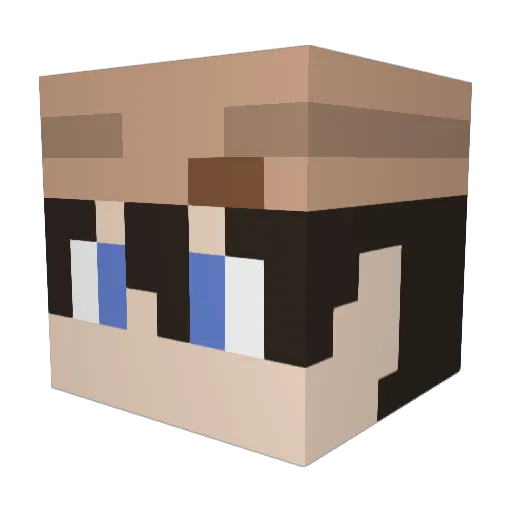 Droege69 Minecraft avatar head, 3D render