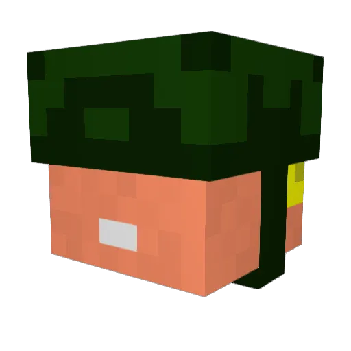 Droeschi Minecraft avatar head, 3D render