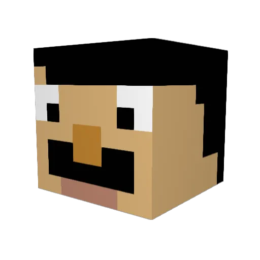 Droezer Minecraft avatar head, 3D render