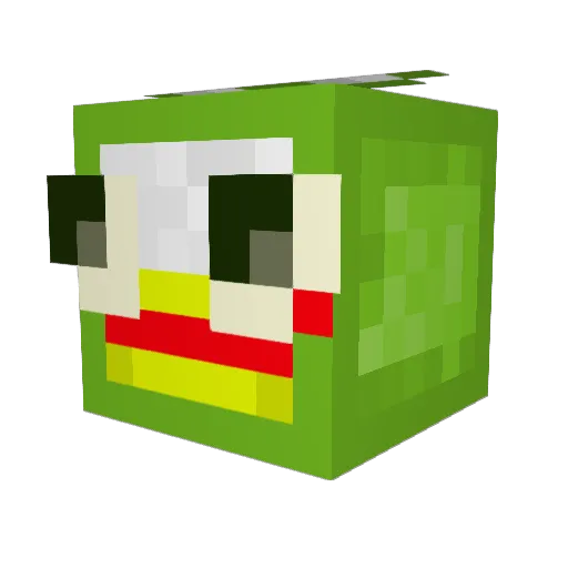 DrofPoop Minecraft avatar head, 3D render