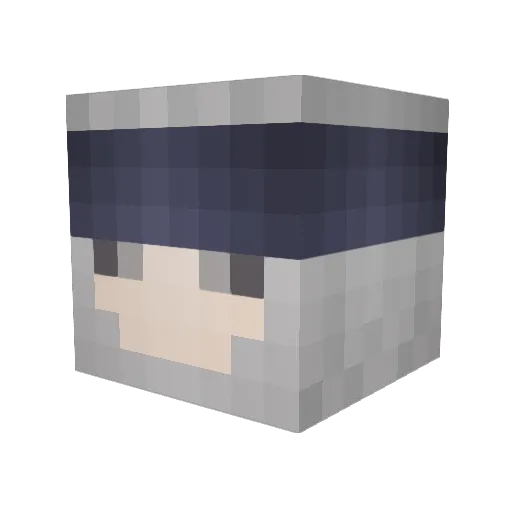 DrogaLoko Minecraft avatar head, 3D render