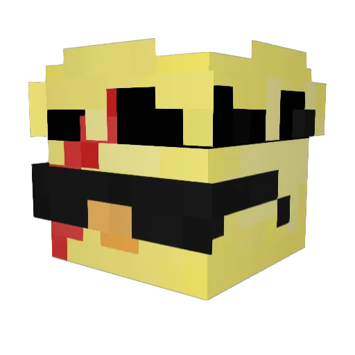Drogapult Minecraft avatar head, 3D render