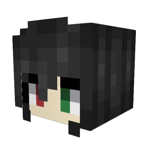 DrogasMiHijo Minecraft avatar head, 3D render