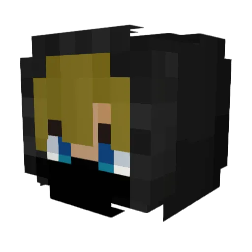 Drogenvermittler Minecraft avatar head, 3D render