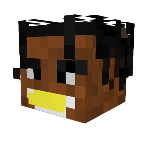 Drogge Minecraft avatar head, 3D render