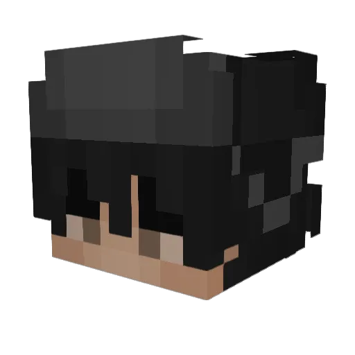 DroidFrost Minecraft avatar head, 3D render